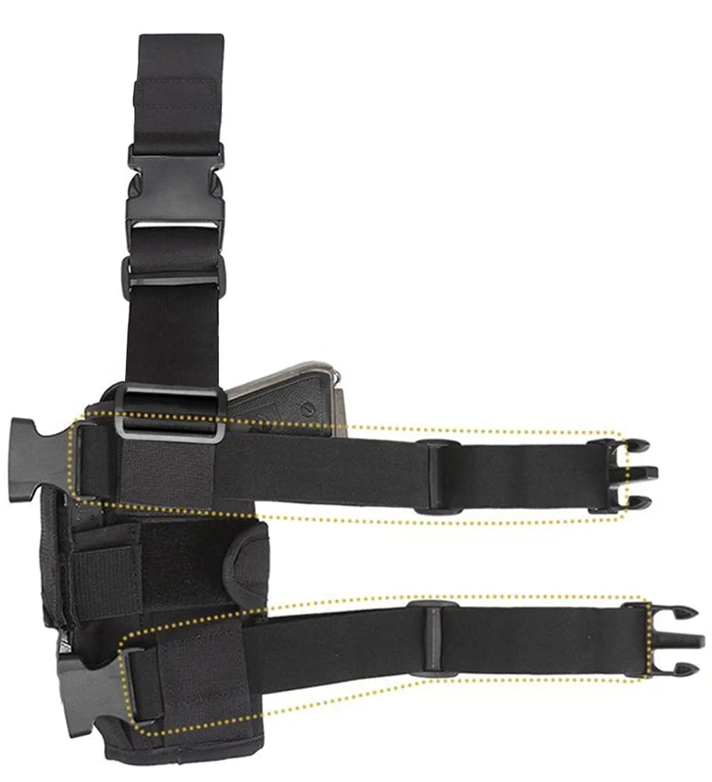 Universal Oxford Drop Leg Tactical Pistol Holster | Right Hand