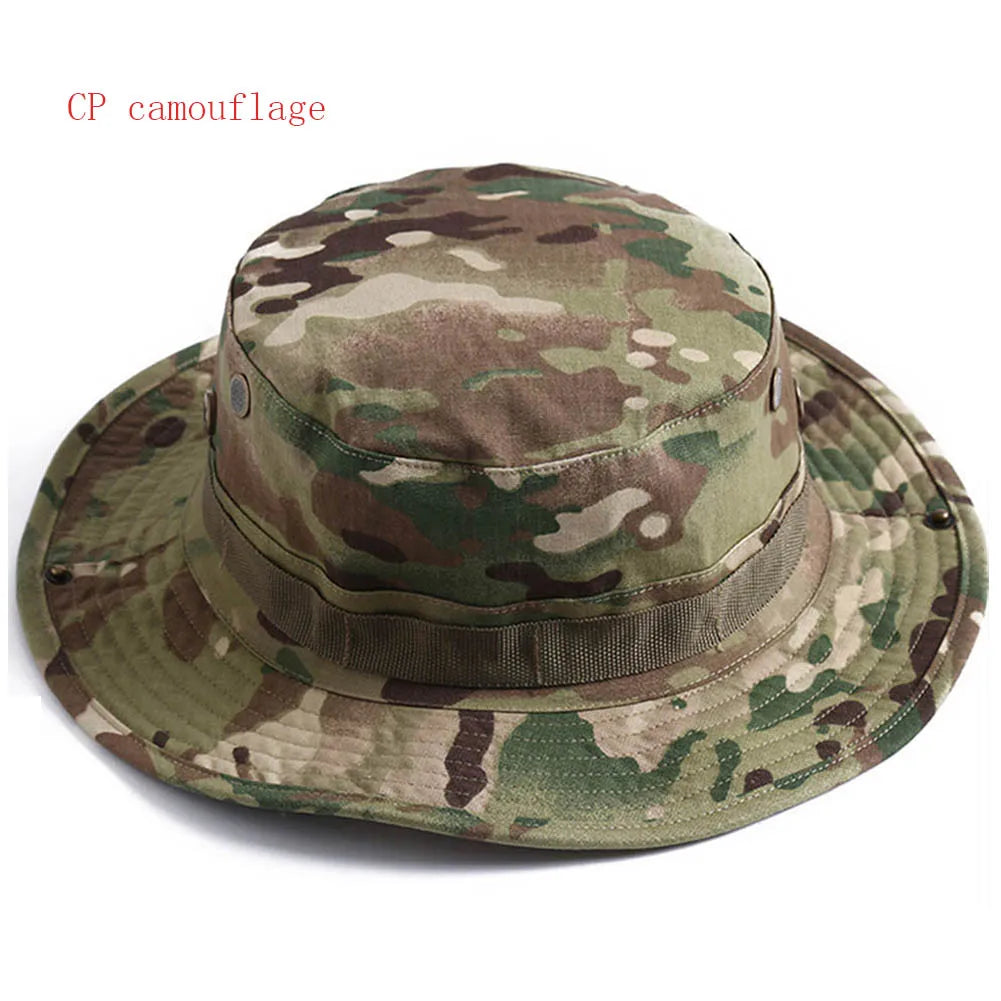 Adjustable Multi-Season Tactical Boonie Hat with Camouflage Options for Outdoor Activities
