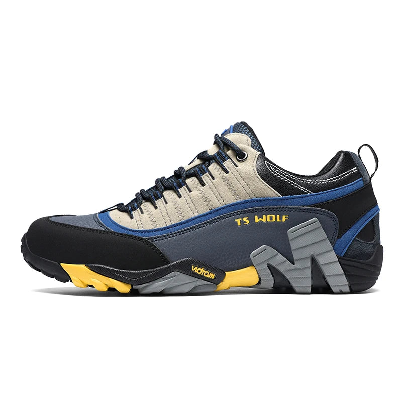 Waterproof Genuine Leather Hiking Boots – Durable & Tactical for Outdoor Adventures