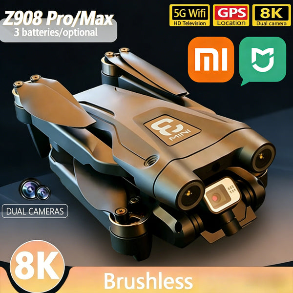 Z908 Pro Max 8K Brushless Foldable Drone with Dual Camera & Visual Obstacle Avoidance