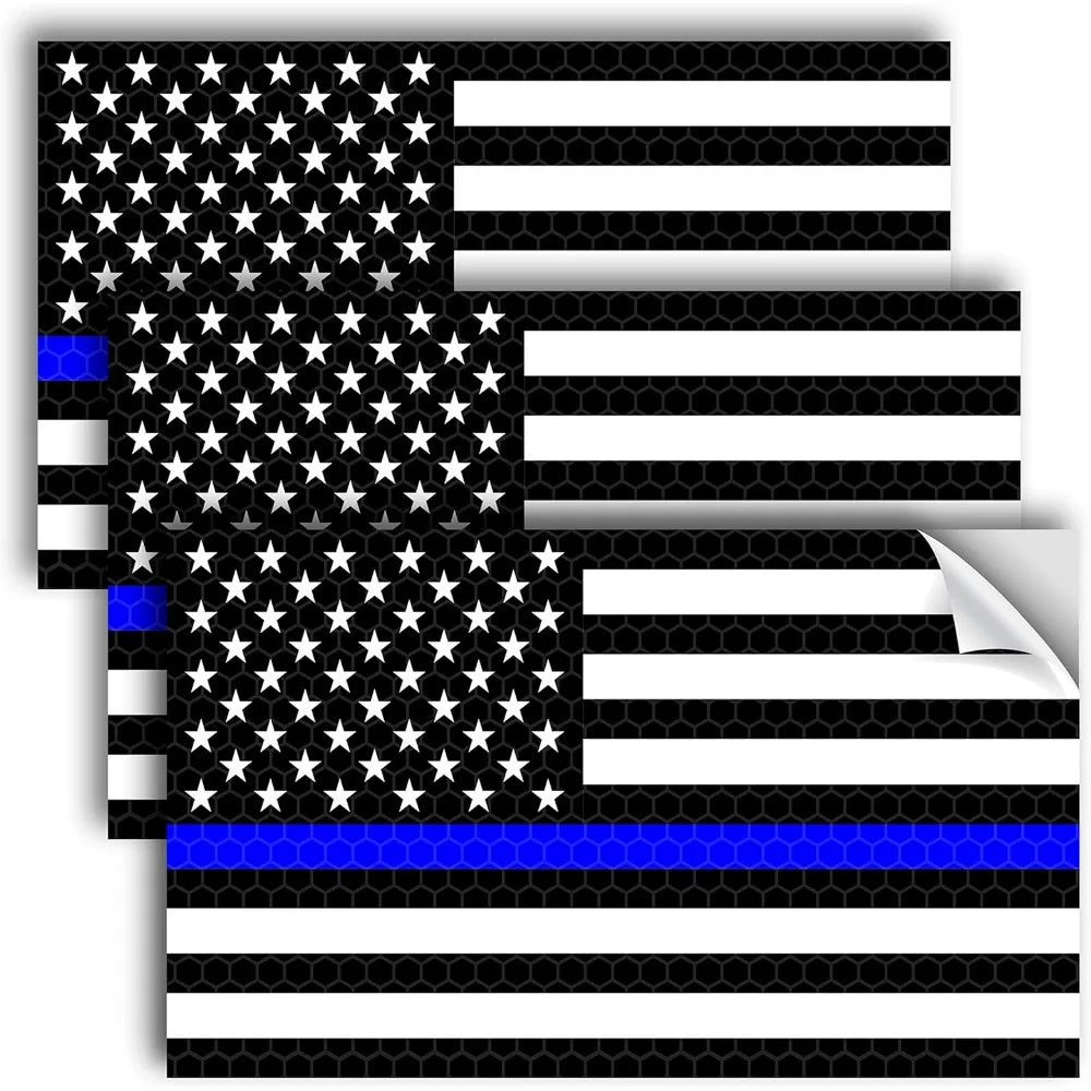Multi-Purpose Reflective Patriotic Decal Set for Versatile Indoor/Outdoor Applications