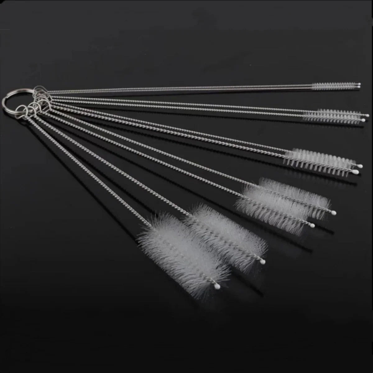 0PCS Multi-Size Nylon Cleaning Brush Set — Bottles, Straws & Tubes