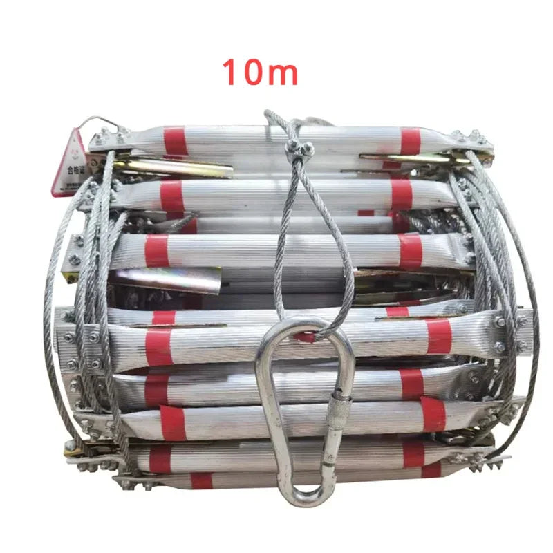 10M Steel Wire Rope Ladder – Fire Escape & High-Altitude Rescue
