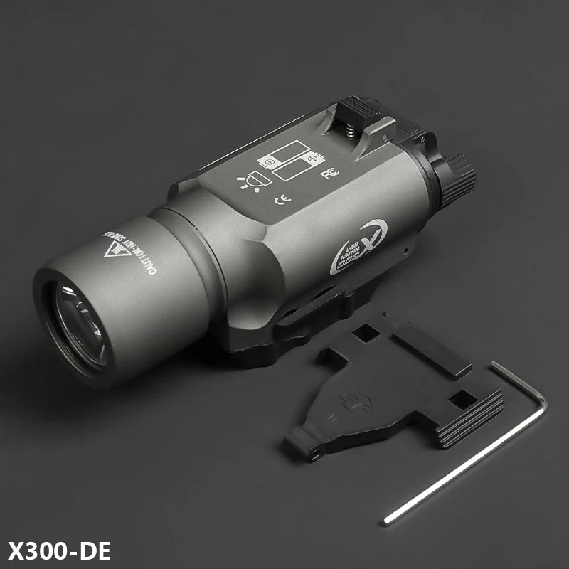 X300U-Style Aluminum Tactical Pistol Light | 500 Lumen LED | 20mm Rail Mount