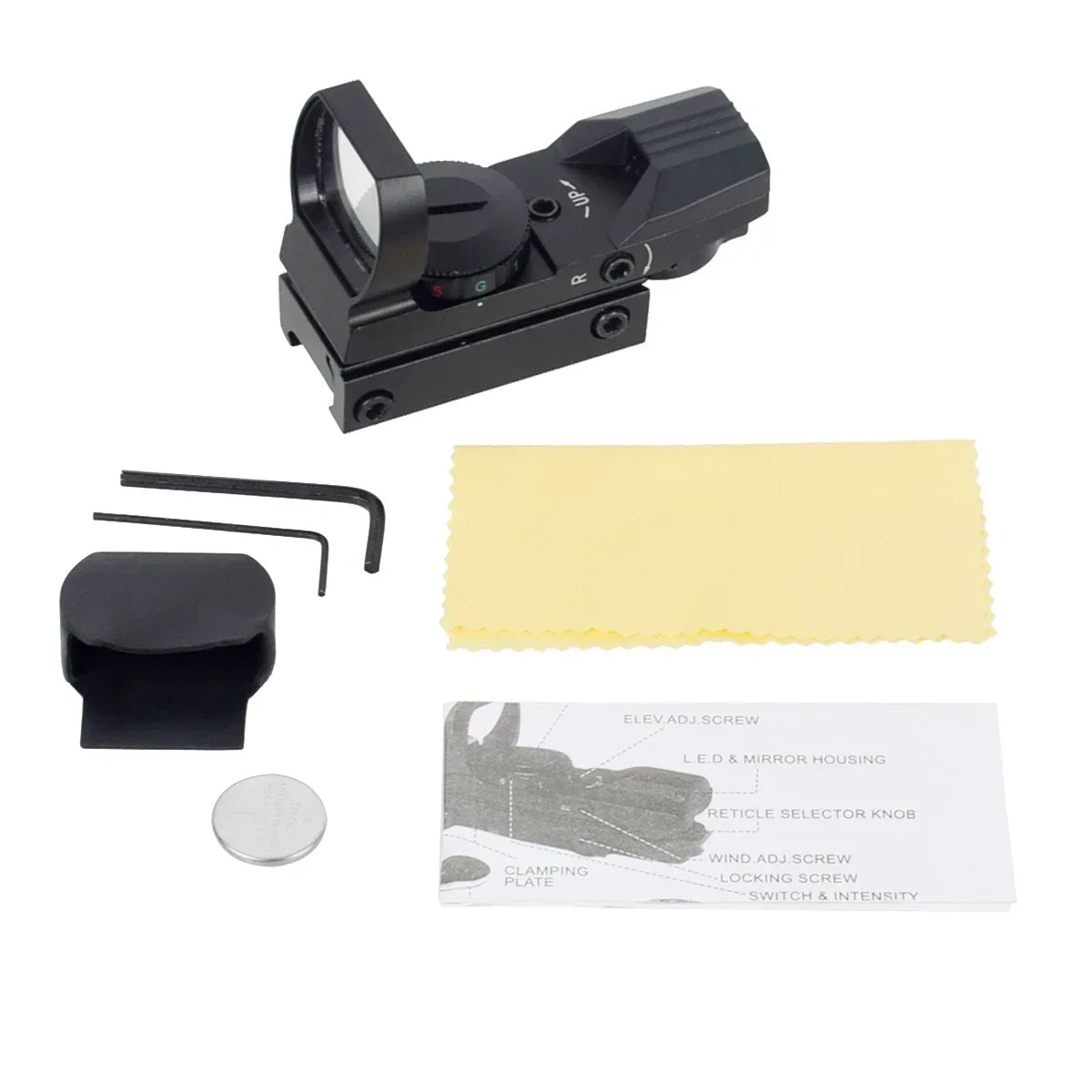 4-Reticle Reflex Red/Green Dot Sight – Tactical Scope for 20mm Rail | ≤6x