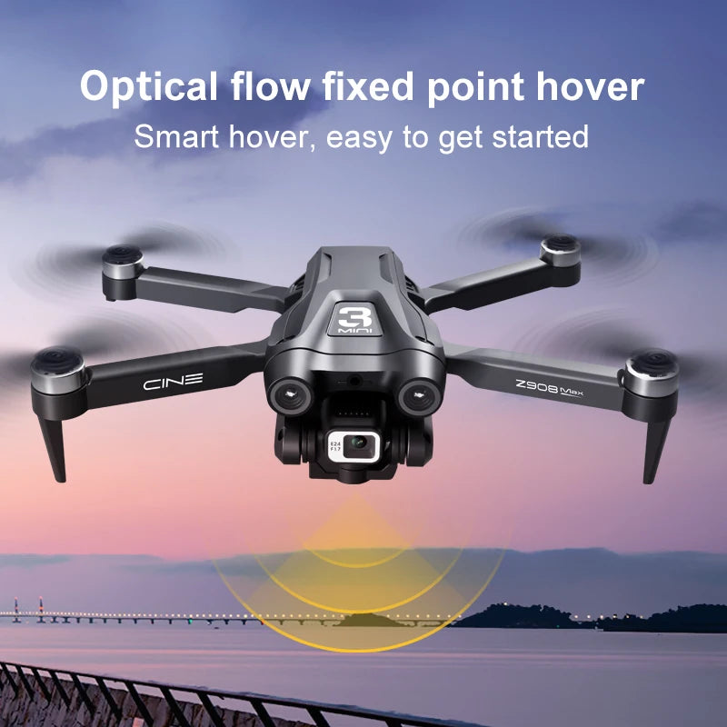 Z908 Pro Max 8K Brushless Foldable Drone with Dual Camera & Visual Obstacle Avoidance