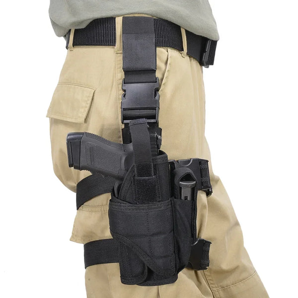 Universal Oxford Drop Leg Tactical Pistol Holster | Right Hand