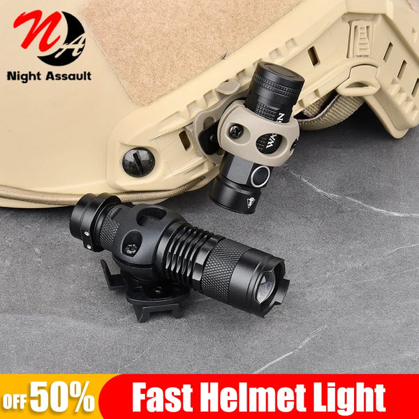 WADSN Tactical FAST Helmet Scout Light - Strobe; Constant LED with 20mm Rail Mount