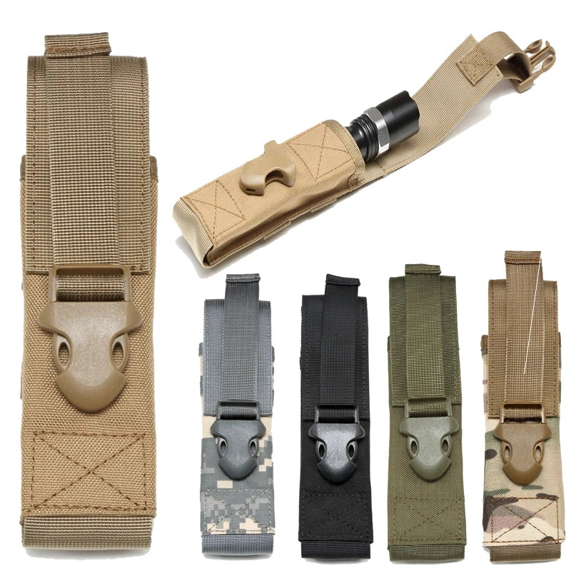Tactical MP5 Mag & Baton Pouch - MOLLE LED Torch Holster Cover Case