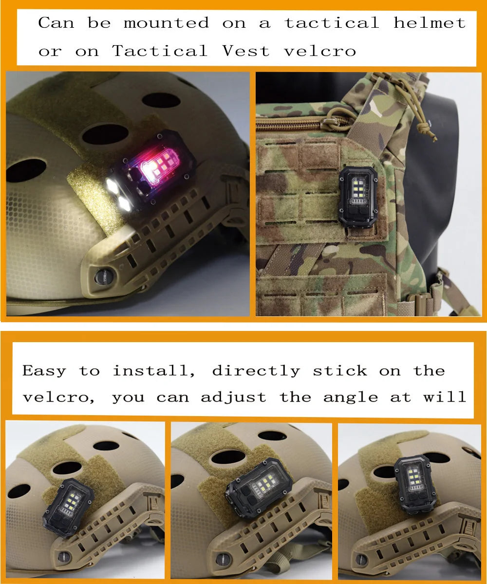 Tactical Multi-Purpose Flashlight with Magnetic Mount, 8 Modes, and 25 mm Strap Compatibility