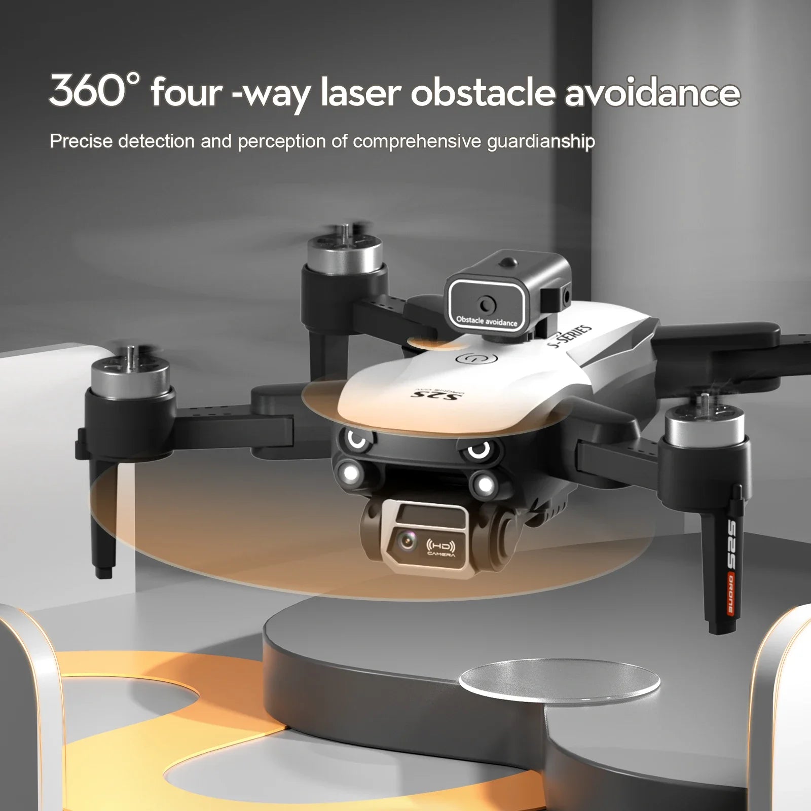 8K UHD Dual-Camera Drone with Omnidirectional Sensing