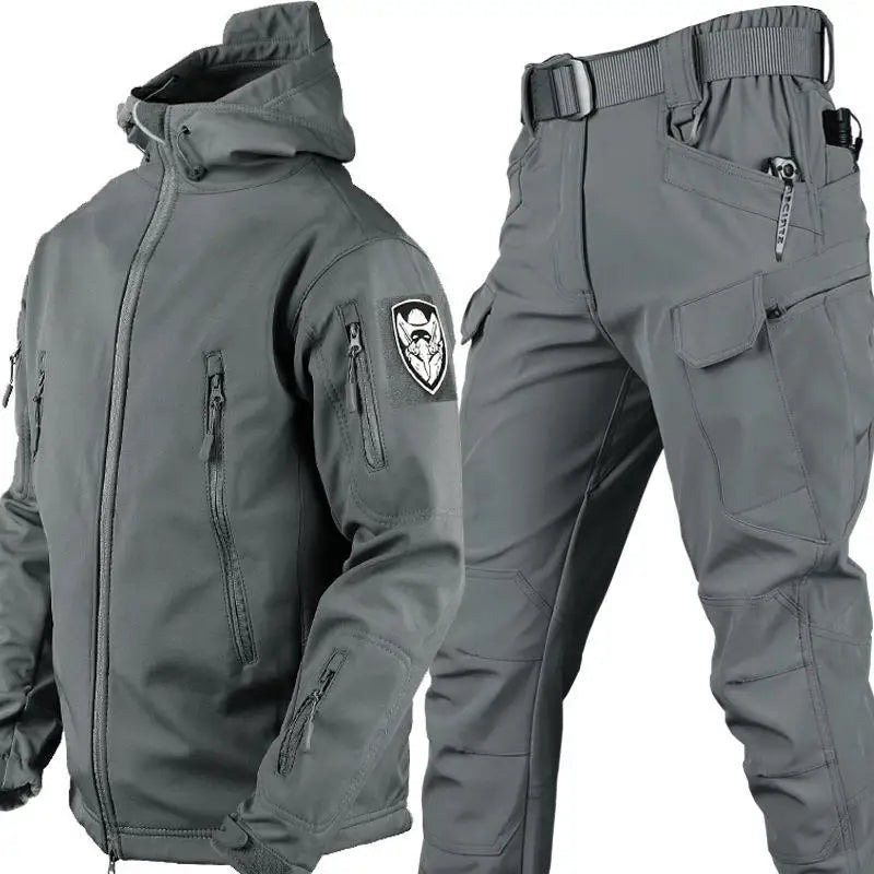 Outdoor Waterproof Windproof Softshell Jacket and Pants Set