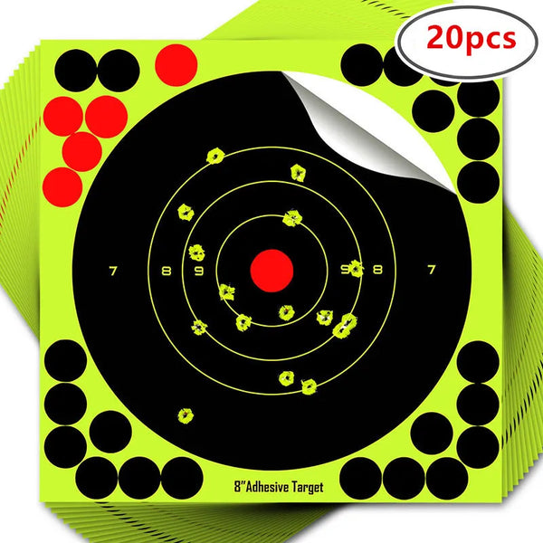 20Pcs Splatter Target Stickers – Shooting Training Supplies