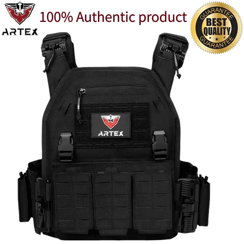 Tactical Plate Carrier Vest - 1000D Polyester Combat Gear with Detachable Pouches