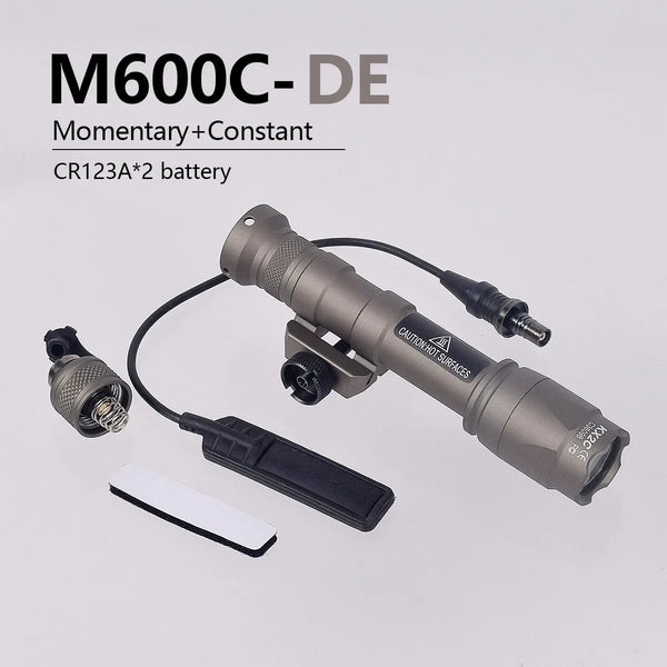 Tactical Weapon Light - M600C/M300C LED Scout Flashlight with Picatinny Rail Mount