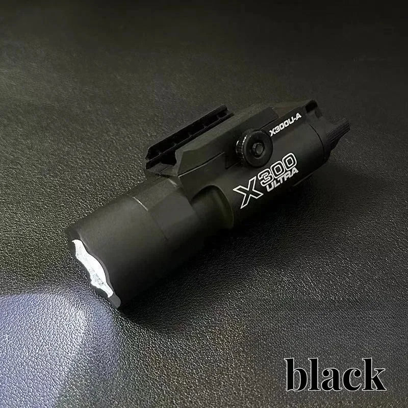 X300U-Style Nylon Tactical Pistol Light with Strobe | 20mm Rail Mount for Airsoft & Hunting