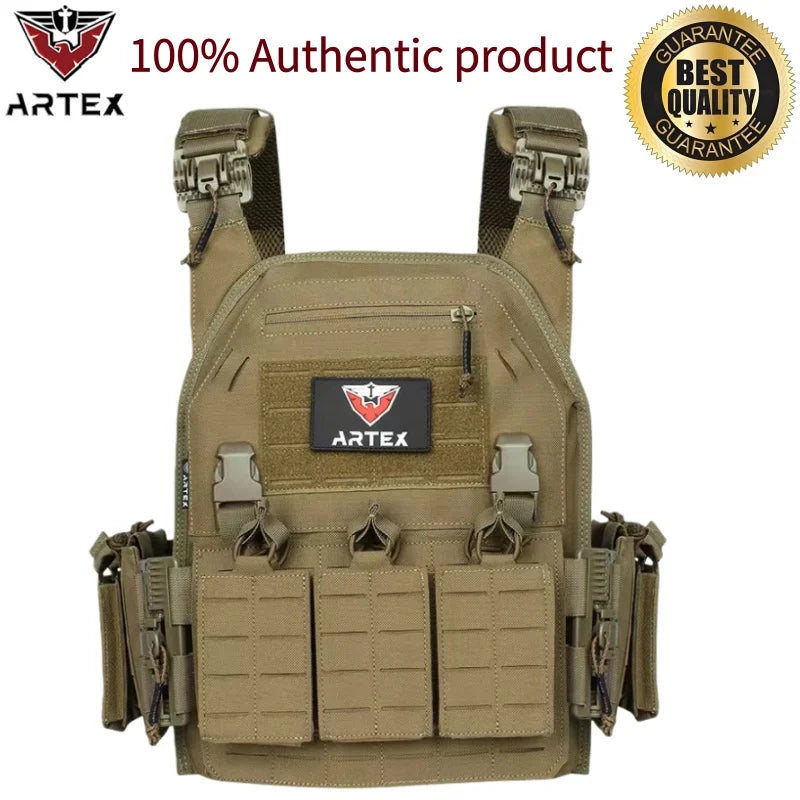 Tactical Plate Carrier Vest - 1000D Polyester Combat Gear with Detachable Pouches