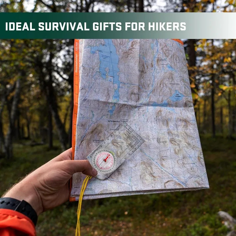 Military Tactical Acrylic Orienteering Compass & Map Ruler