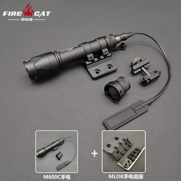 Tactical M600C M300C LED Flashlight - 20mm Rail Mount Scout Light for Rifles