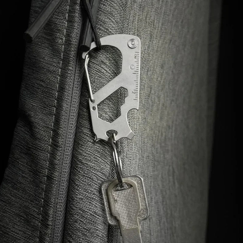 Foldable Multi-Tool Keychain with Knife