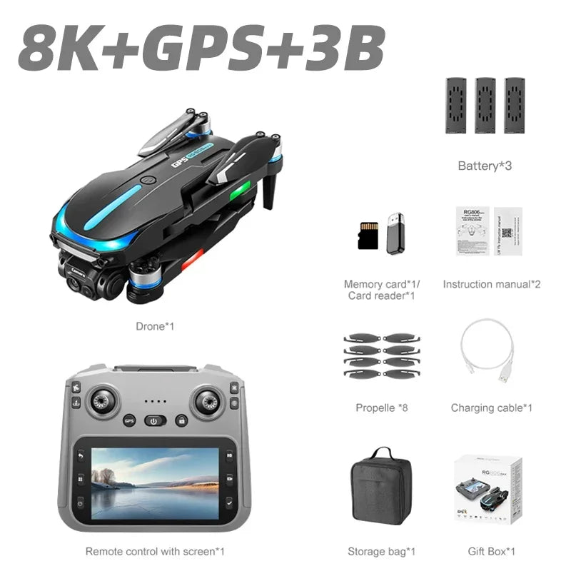 Xiaomi Mijia 8K GPS Drone with Laser Obstacle Avoidance, 3-Axis Gimbal & Screen Remote