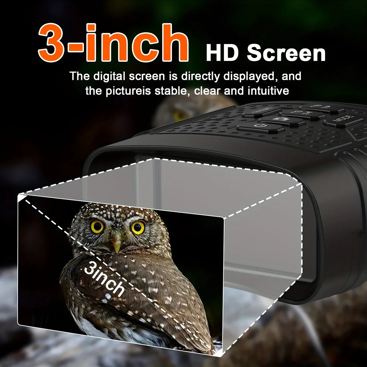 Night Vision Binoculars 2.5K 6X Digital Zoom with Tactical Light 2000mAh Battery