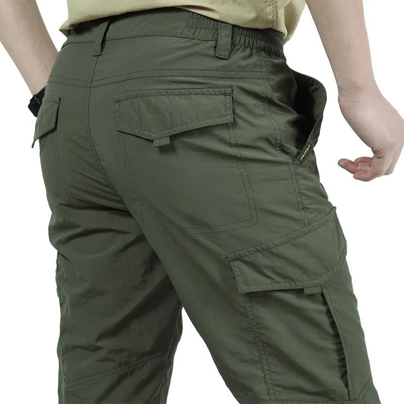 Men's Lightweight Tactical Pants - Breathable, Quick-Dry, Casual Cargo Trousers