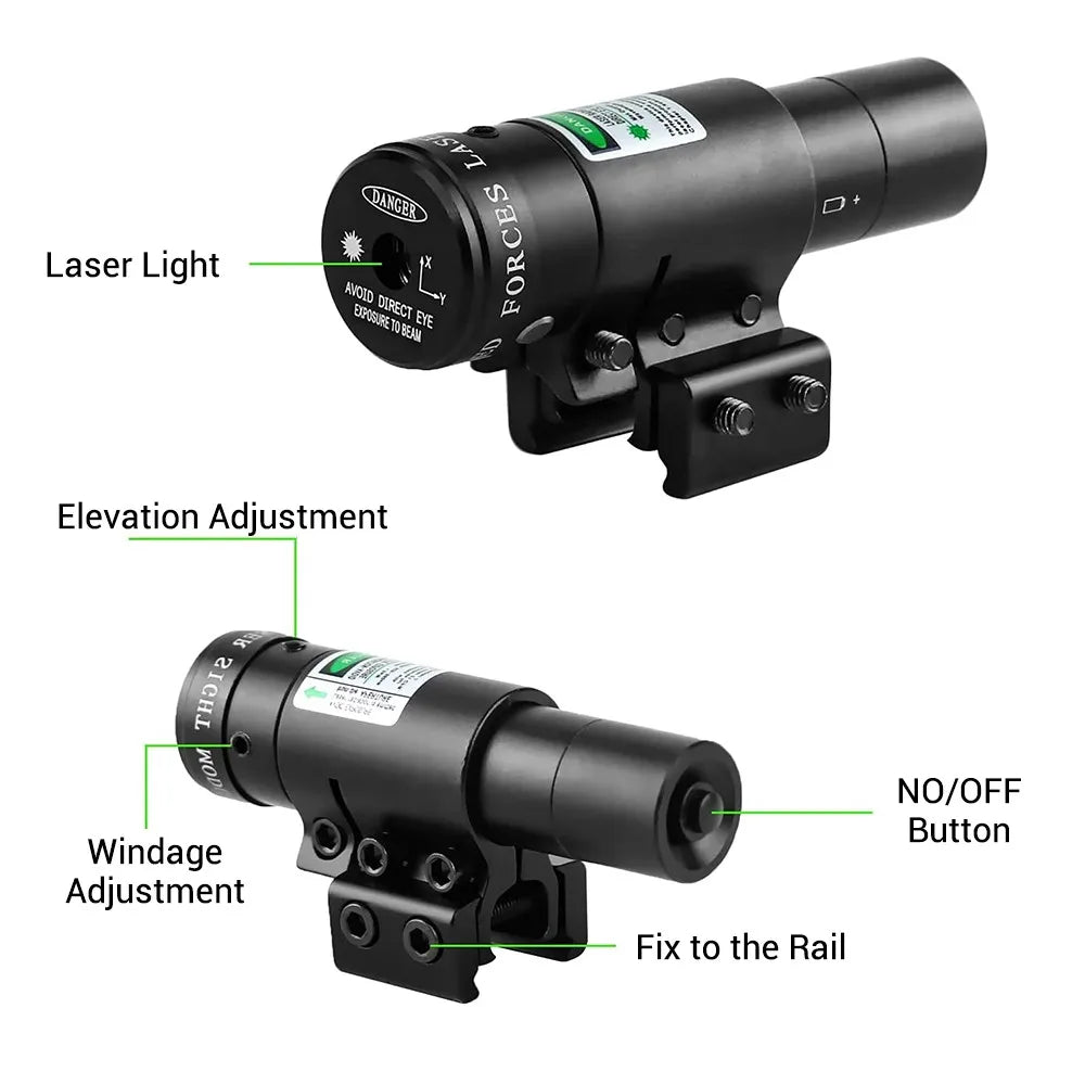 Compact Red/Green Laser Sight – Adjustable & Durable