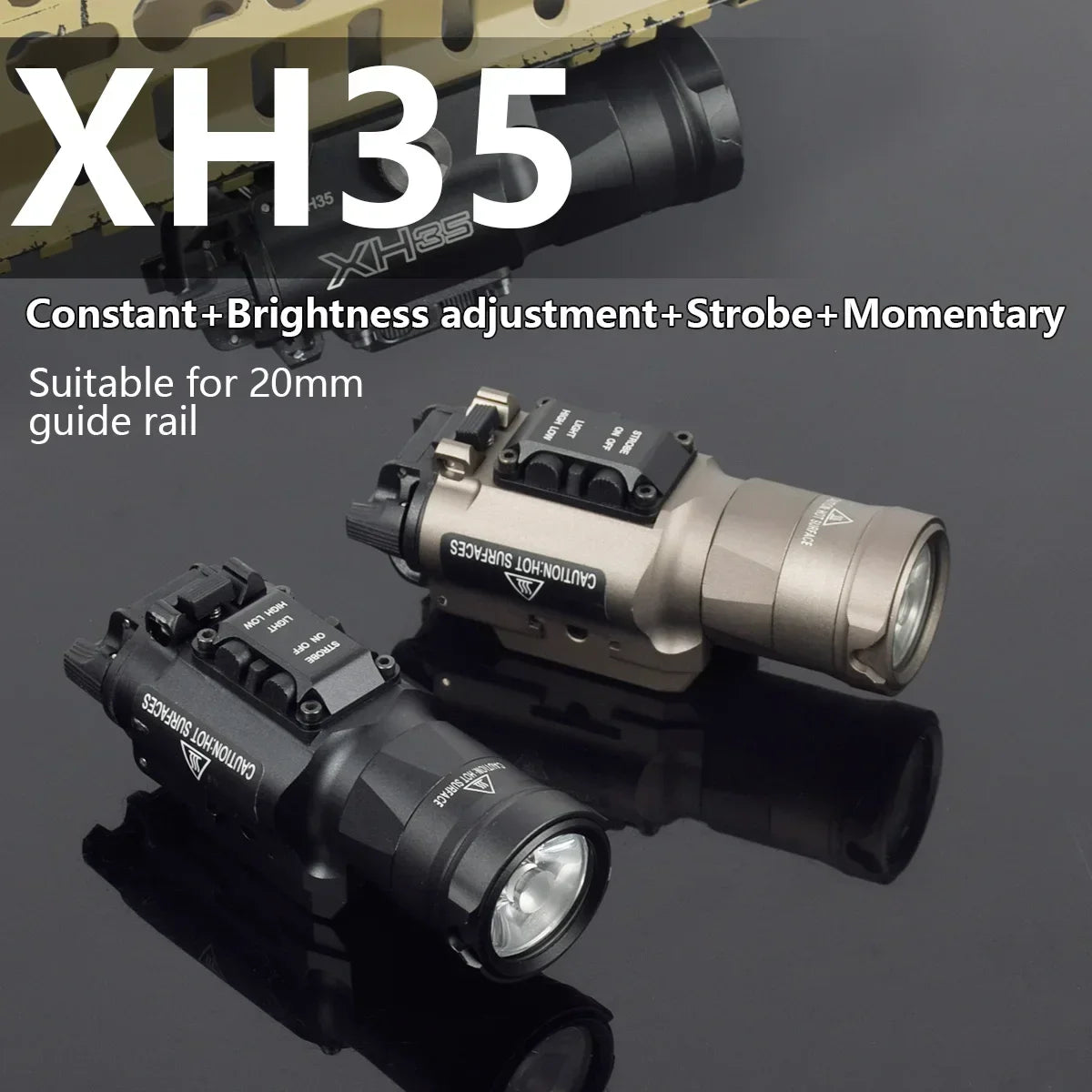 LAMBUL X300U Tactical Pistol Scout Light - Aluminum, Dual Output, CR123A