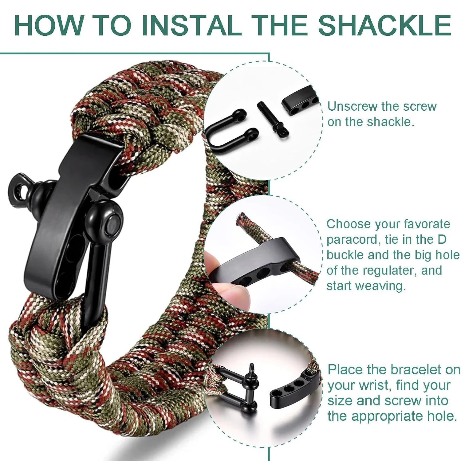 Multi-Use Paracord Shackle Set