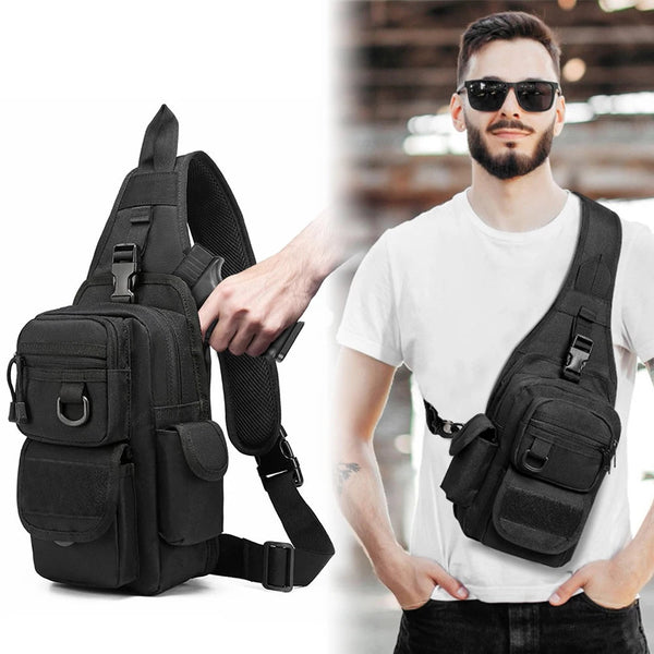 Tactical EDC Sling Bag with Concealed Compartment