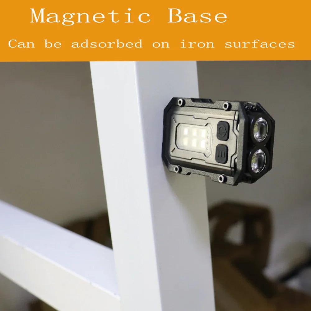 Tactical Multi-Purpose Flashlight with Magnetic Mount, 8 Modes, and 25 mm Strap Compatibility