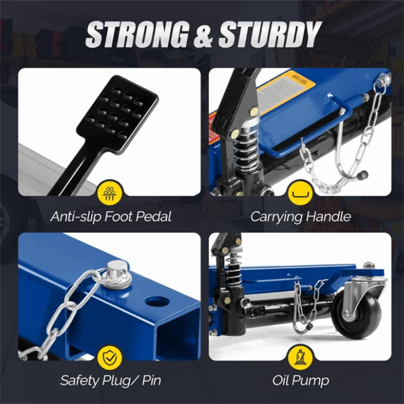 Heavy-Duty Hydraulic Wheel Dolly – 1,500 lbs Capacity with 360° Mobility