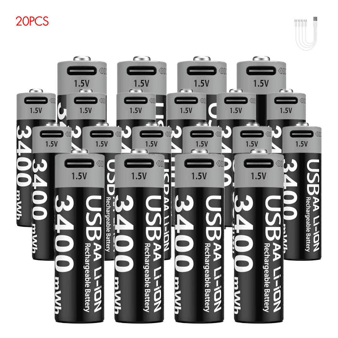 EcoCharge USB Rechargeable Battery Set