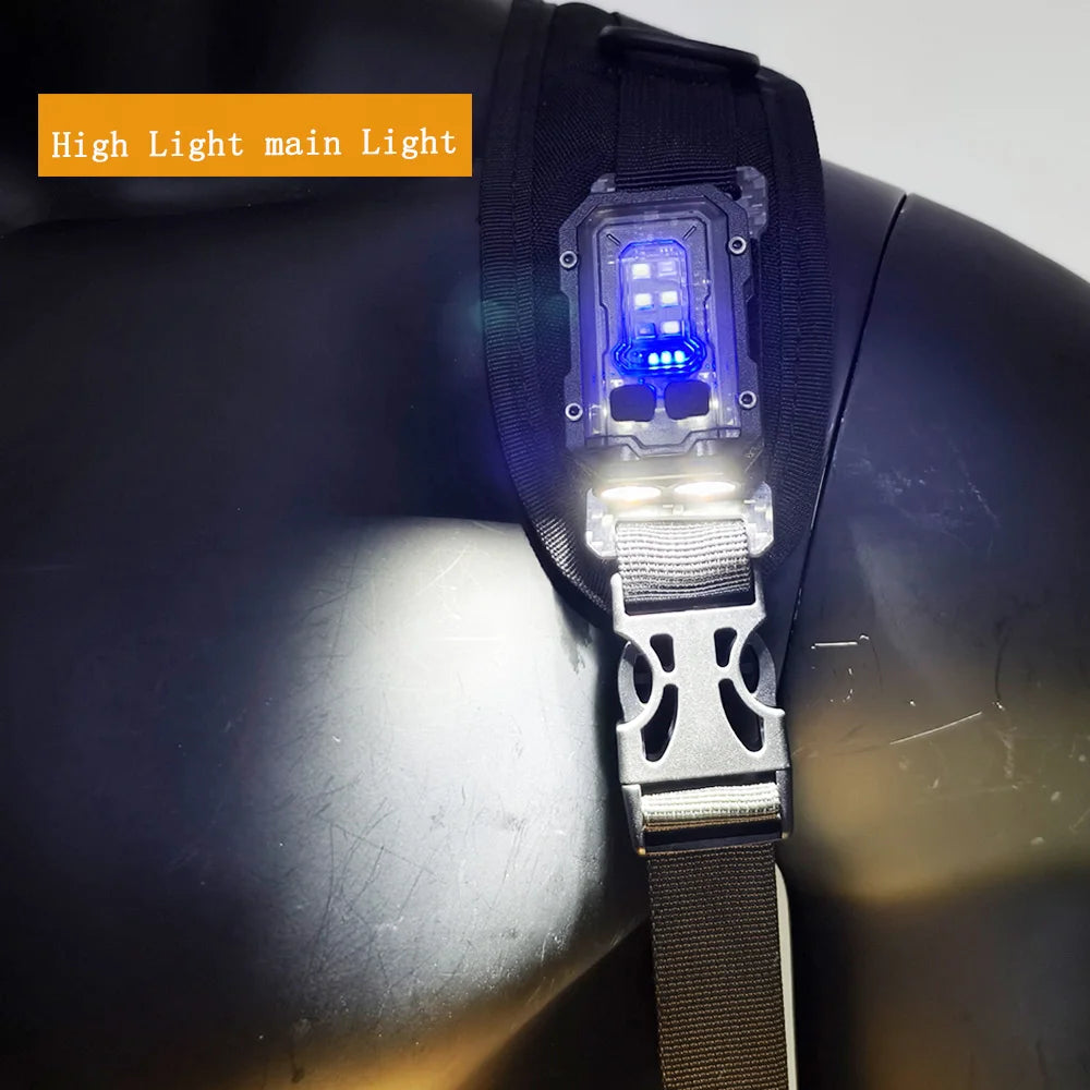 Tactical Multi-Purpose Flashlight with Magnetic Mount, 8 Modes, and 25 mm Strap Compatibility