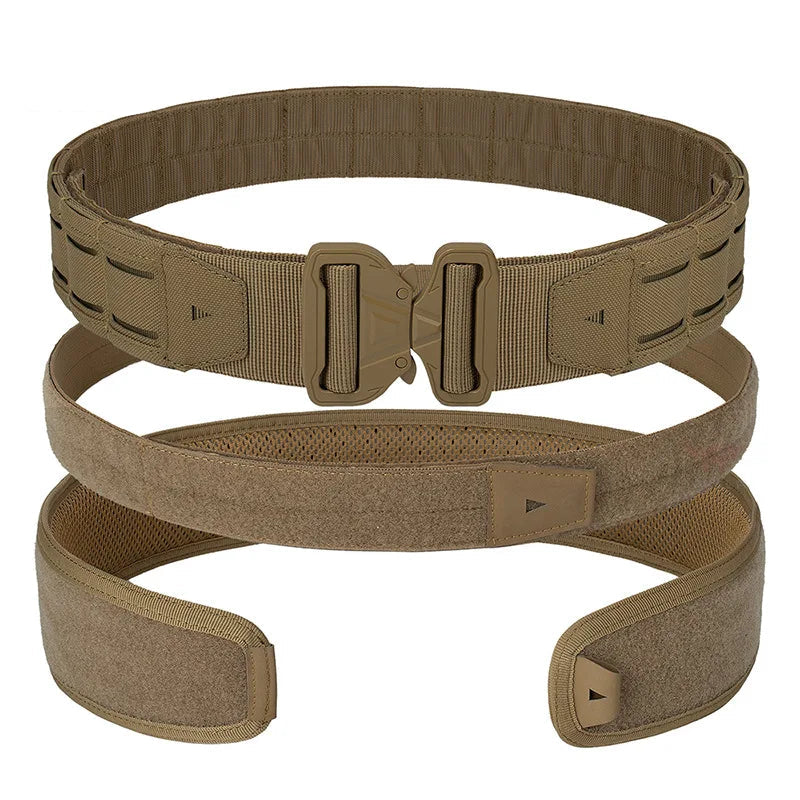 3-in-1 Tactical Combat Belt with Quick-Release Buckle