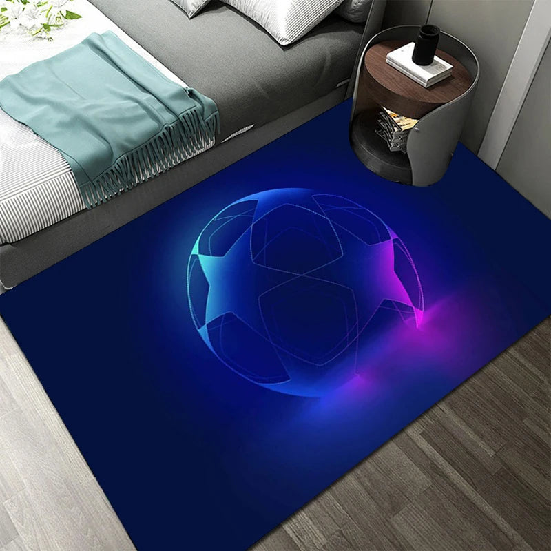 Football-Themed Rug – Home & Bedroom Decor
