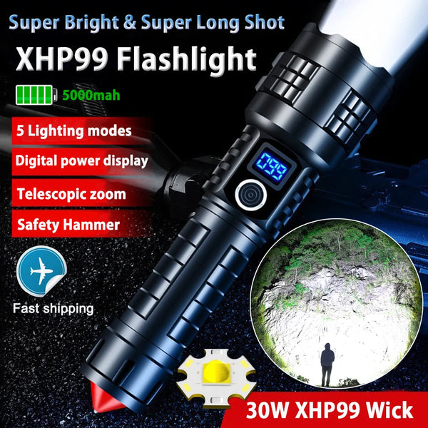 Tactical LED Flashlight - Rechargeable
