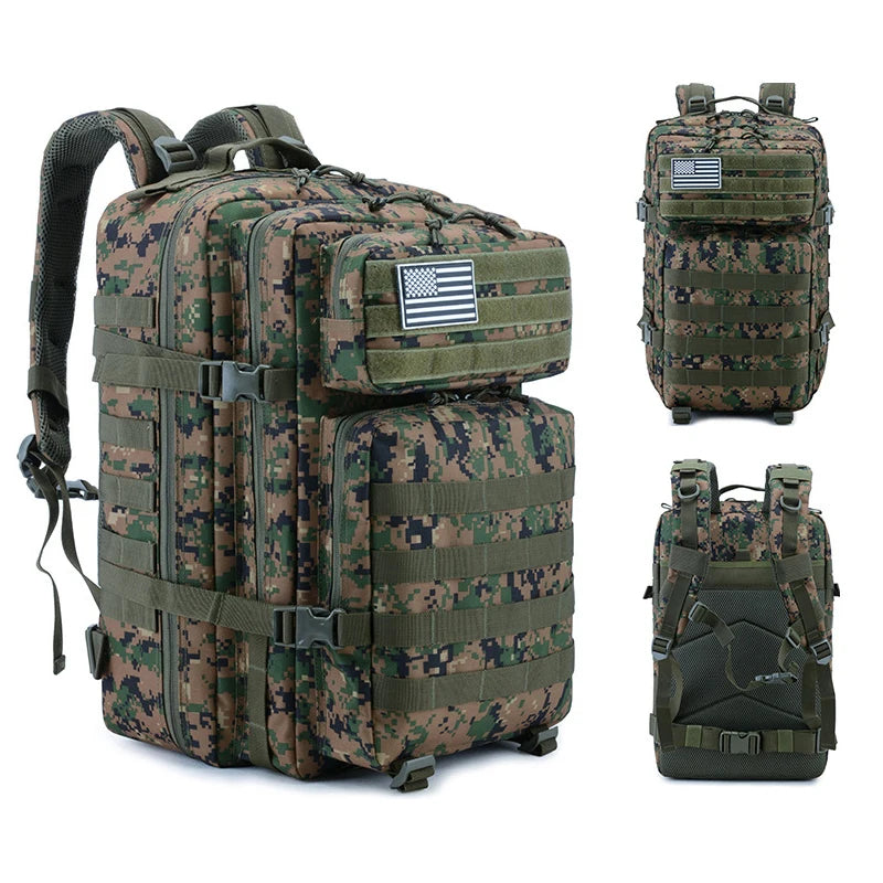45L Tactical Backpack – Waterproof & Durable
