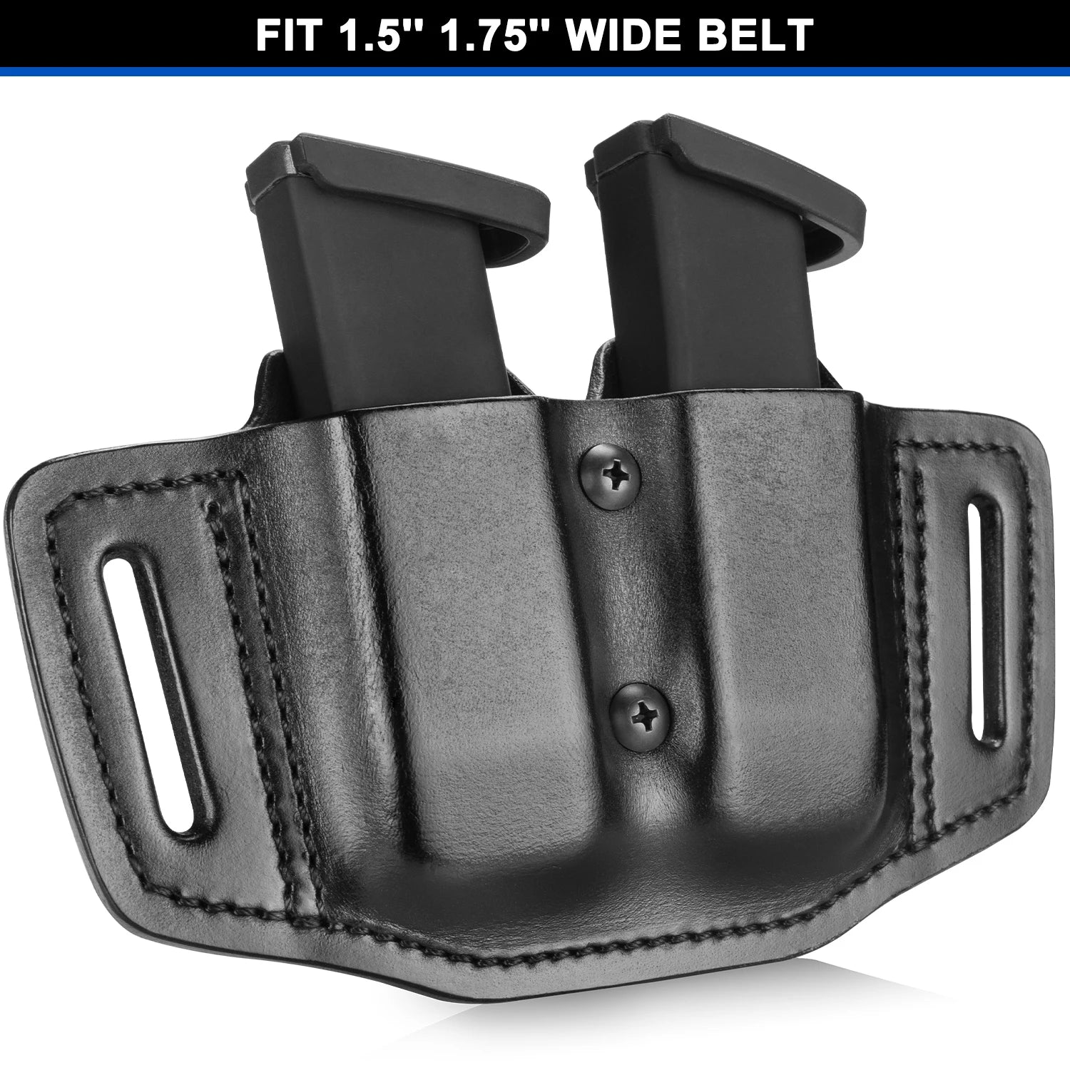 Premium Leather Double Magazine Pouch