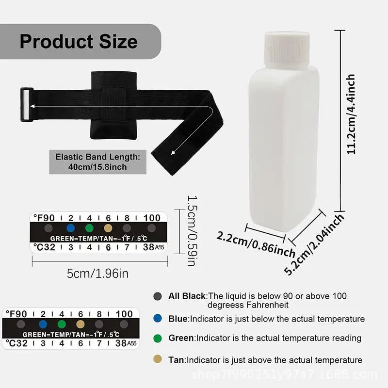 Quick Fix Urine Test Kit – Accurate Urine Testing Set with Temperature Strips and Bottle