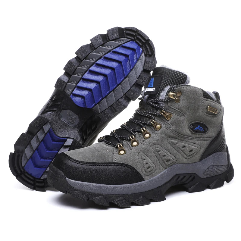 Durable Hiking Boots – Large Size, Non-Slip, and Warm for All-Season Outdoor Wear