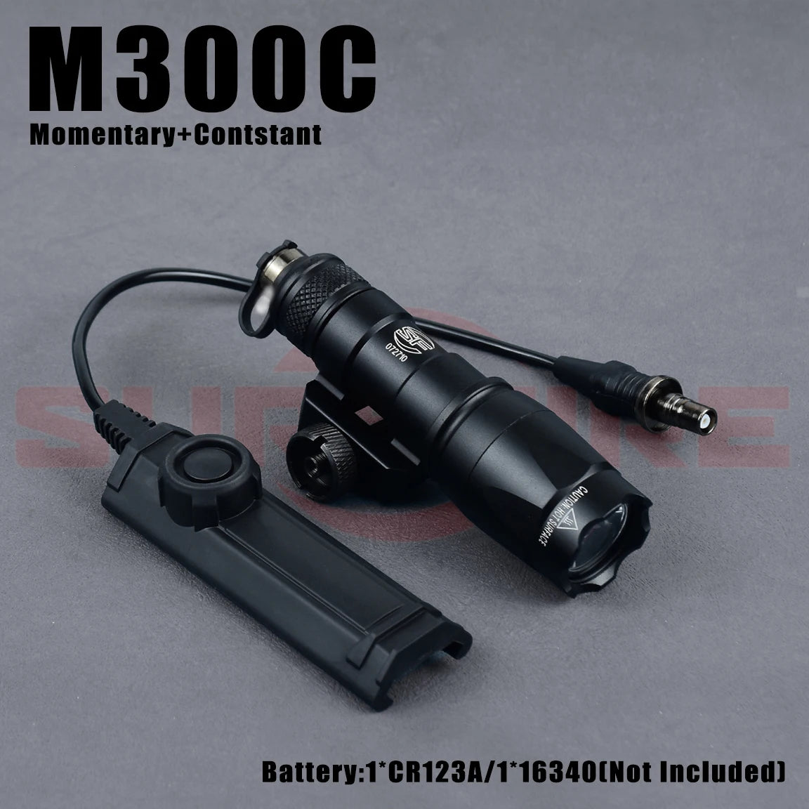 SureFire M600B Tactical Flashlight - 600 Lumen Scout Light for Rifles Shotguns