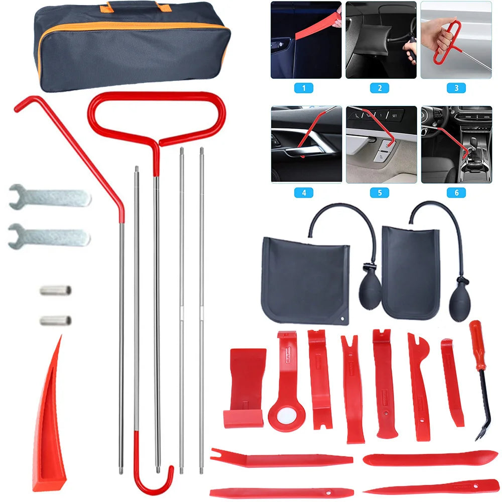 Emergency Car Lockout Kit with Air Wedge Pump & Unlock Tools for Cars & Trucks