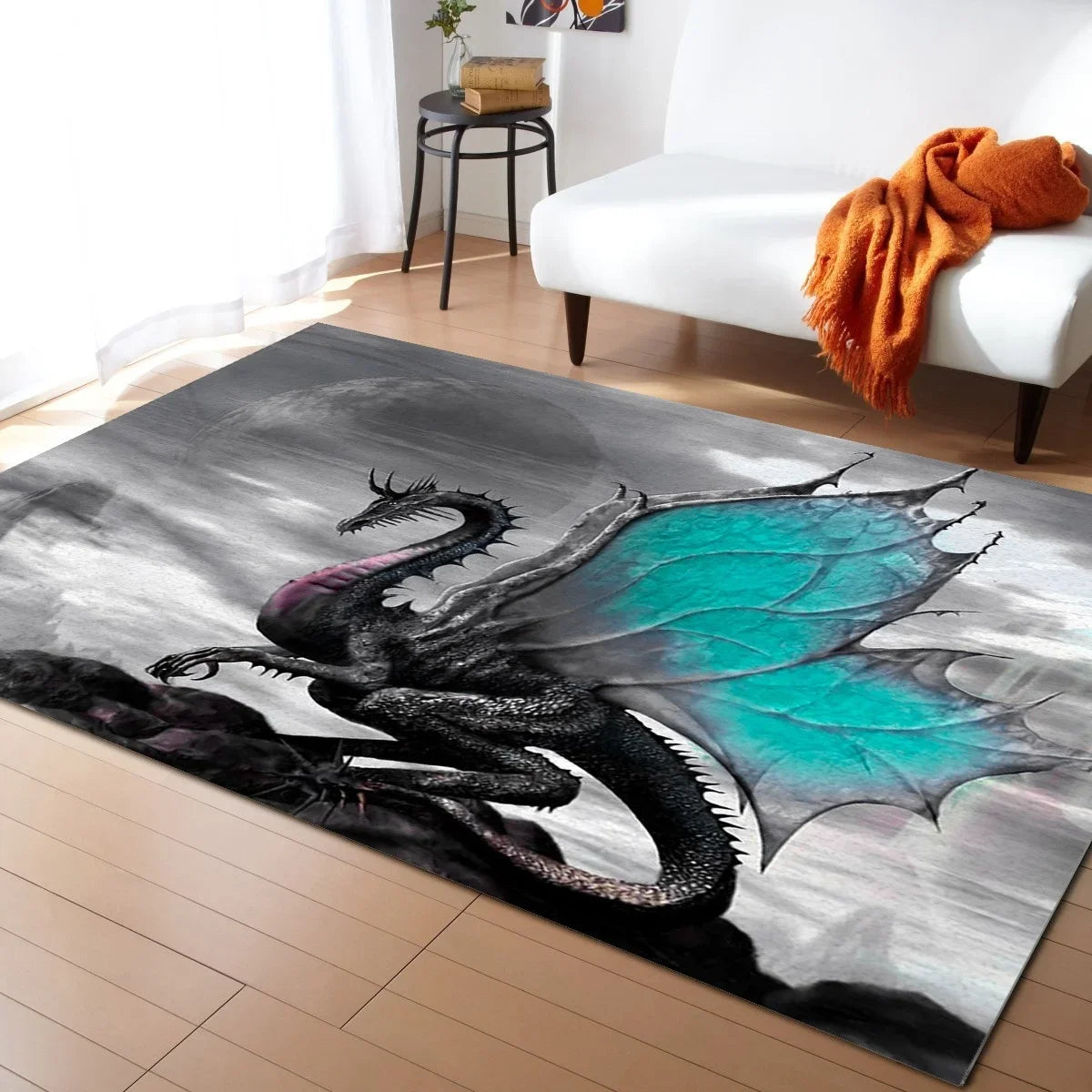 Football-Themed Rug – Home & Bedroom Decor
