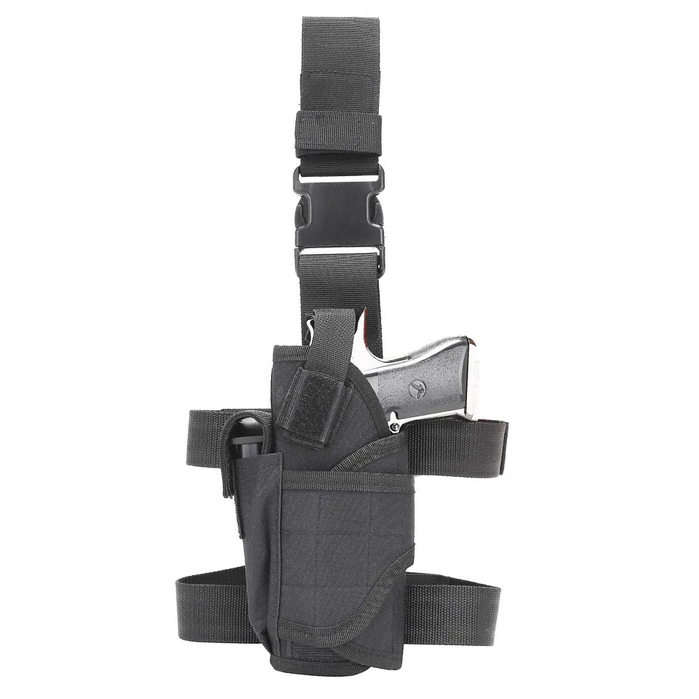 Universal 900D Nylon Drop Leg Tactical Holster with Mag Pouch | Right Hand