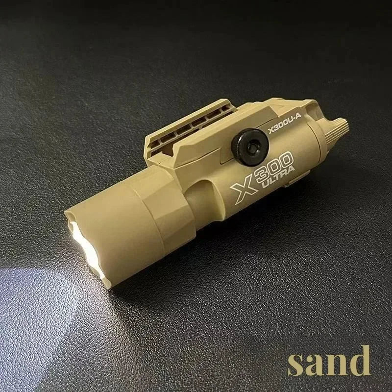 X300U-Style Nylon Tactical Pistol Light with Strobe | 20mm Rail Mount for Airsoft & Hunting