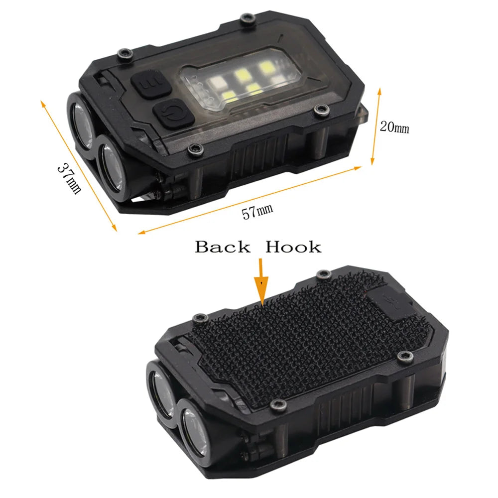 Tactical Multi-Purpose Flashlight with Magnetic Mount, 8 Modes, and 25 mm Strap Compatibility