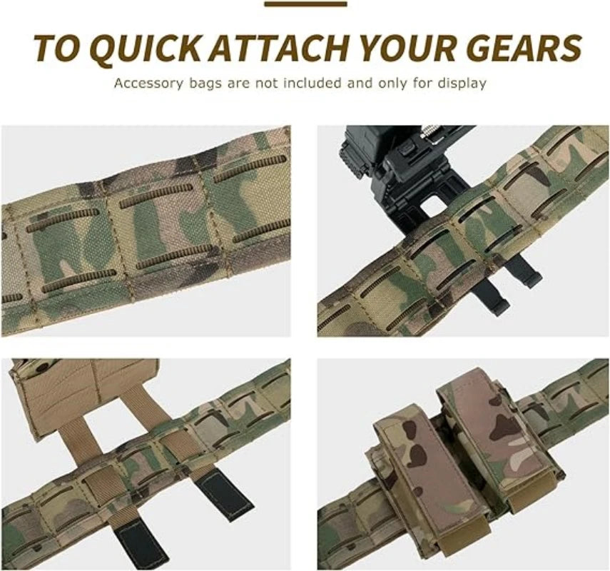3-in-1 Tactical Combat Belt with Quick-Release Buckle