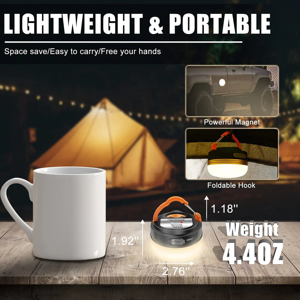 Rechargeable LED Camping Lantern – Compact, Powerful & Multi-Purpose